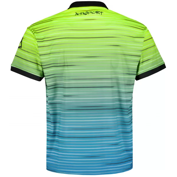  Herren-Funktions-T-Shirt mit Premium-Kragen ALTISPORT VOJ/ALM031TR05 NEONGELB/PETROLEUM 