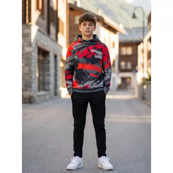  Hochwertiges Funktions-Sweatshirt für Kinder ALTISPORT VOJ/ALK014MI01 SCHWARZ/ROT 