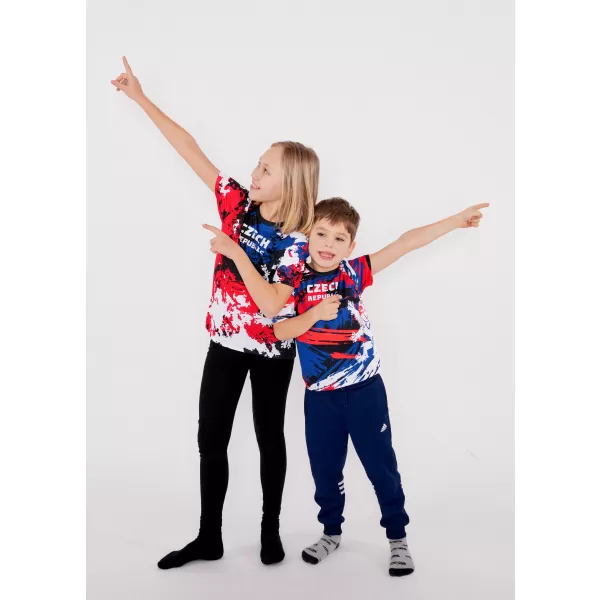  Funktionaler t -Shirt -Prämie von Kindern ALTISPORT VOJ/ALK036TR01 ROT MIT EINEM MUSTER 