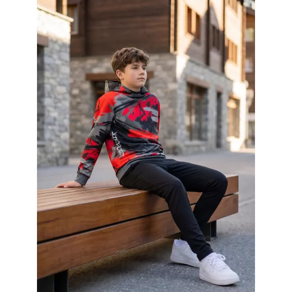  Hochwertiges Funktions-Sweatshirt für Kinder ALTISPORT VOJ/ALK014MI01 SCHWARZ/ROT 