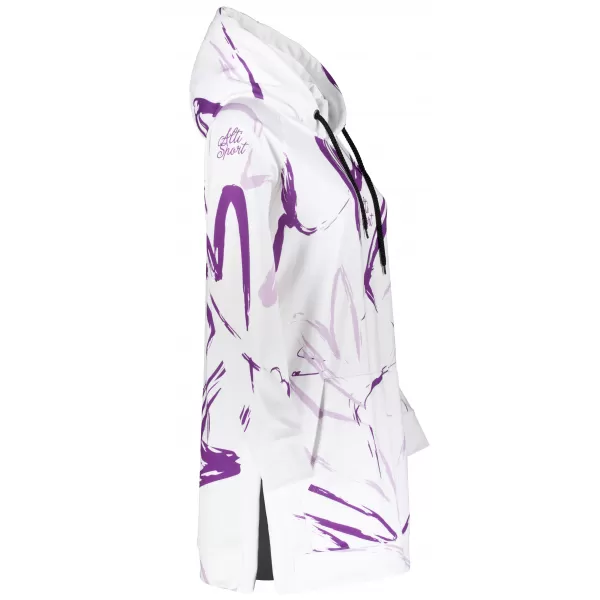  Funktionelles erweitertes Damen-Sweatshirt Premium ALTISPORT VOJ/ALW049MI03 WEIß/LILA 