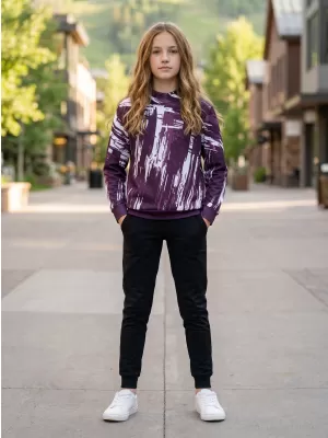 Hochwertiges Funktions-Sweatshirt für Kinder ALTISPORT VOJ/ALK010MI01 LILA/WEIß
