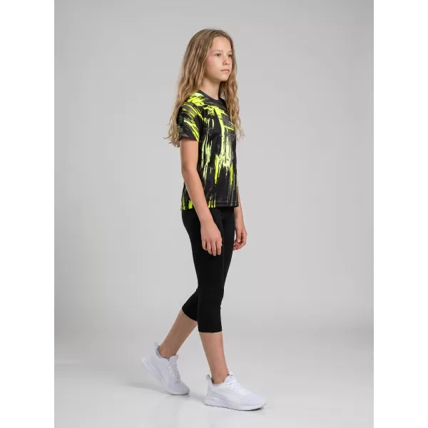  Hochwertiges Funktions-T-Shirt für Kinder ALTISPORT VOJ/ALK010TR01 SCHWARZ UND GELB 