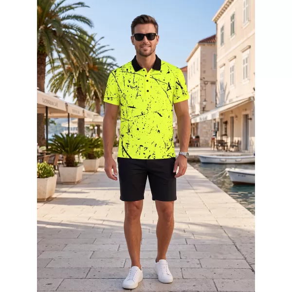  Herren-Funktions-T-Shirt mit Premium-Kragen ALTISPORT VOJ/ALM034TR05 NEONGELB 