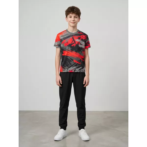  Hochwertiges Funktions-T-Shirt für Kinder ALTISPORT VOJ/ALK014TR01 SCHWARZ/ROT 