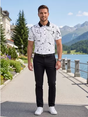 Herren-Funktions-T-Shirt mit Premium-Kragen ALTISPORT VOJ/ALM034TR05 WEIß