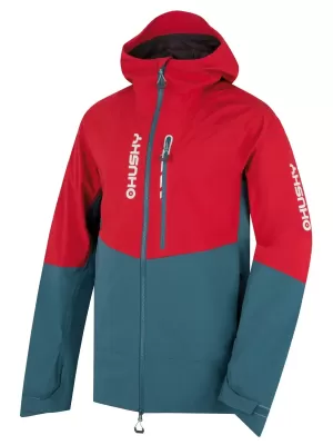 Hardshell -Jacke für Männer HUSKY NICCO M ROT/TÜRKIS