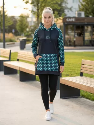 Funktionelles erweitertes Damen-Sweatshirt Premium ALTISPORT VOJ/ALW048MI03 SCHWARZ UND BLAU
