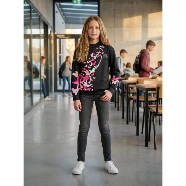  Hochwertiges Funktions-Sweatshirt für Kinder ALTISPORT VOJ/ALK022MI01 SCHWARZ/ROSA 