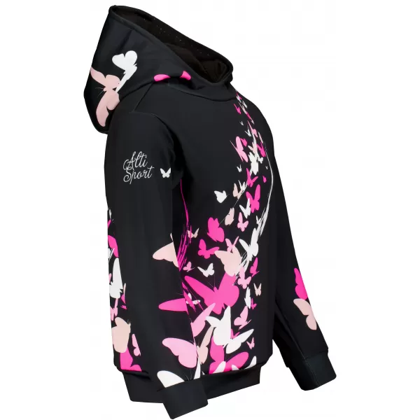  Hochwertiges Funktions-Sweatshirt für Kinder ALTISPORT VOJ/ALK022MI01 SCHWARZ/ROSA 