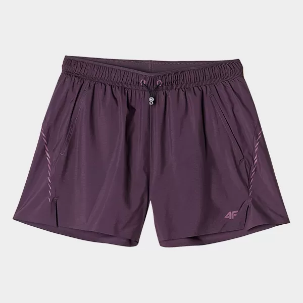  Damen-Shorts 4F WAW24TFSHF0758 DUNKELVIOLETT 