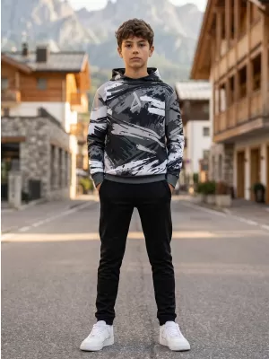 Hochwertiges Funktions-Sweatshirt für Kinder ALTISPORT VOJ/ALK014MI01 SCHWARZ/GRAU