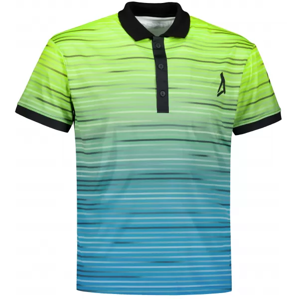  Herren-Funktions-T-Shirt mit Premium-Kragen ALTISPORT VOJ/ALM031TR05 NEONGELB/PETROLEUM 