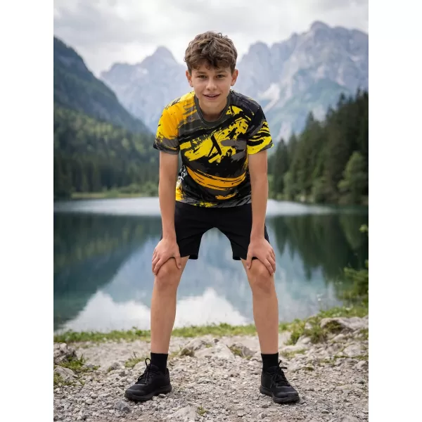  Hochwertiges Funktions-T-Shirt für Kinder ALTISPORT VOJ/ALK014TR01 SCHWARZ UND GELB 
