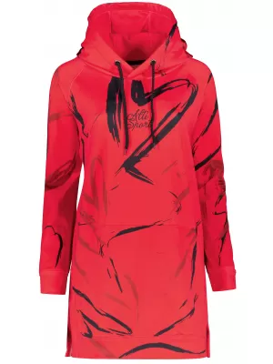 Funktionelles erweitertes Damen-Sweatshirt Premium ALTISPORT VOJ/ALW049MI03 ROT UND SCHWARZ