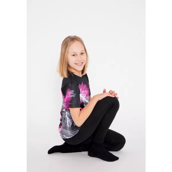  Hochwertiges Funktions-T-Shirt für Kinder ALTISPORT VOJ/ALK001TR01 SCHWARZ/ROSA 