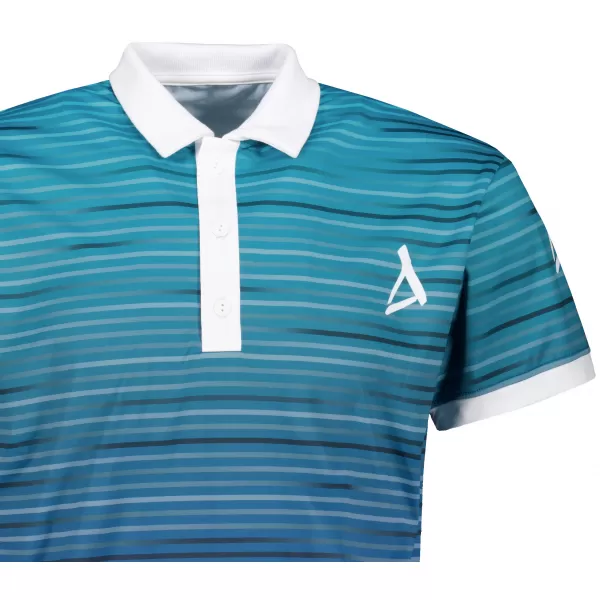  Herren-Funktions-T-Shirt mit Premium-Kragen ALTISPORT VOJ/ALM031TR05 SMARAGD/BLAU 