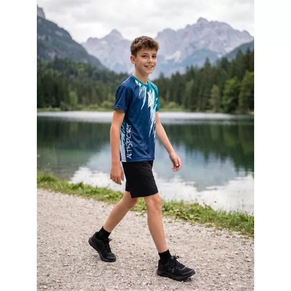  Hochwertiges Funktions-T-Shirt für Kinder ALTISPORT VOJ/ALK006TR01 KEROSIN/BLAU 