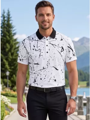 Herren-Funktions-T-Shirt mit Premium-Kragen ALTISPORT VOJ/ALM034TR05 WEIß