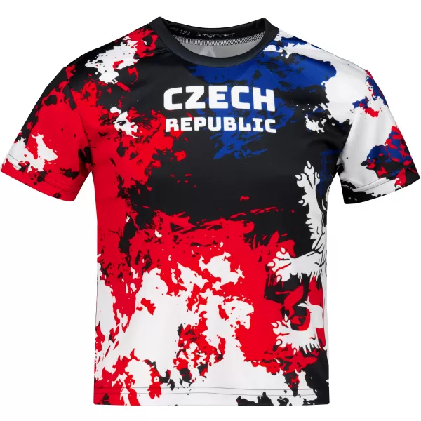  Funktionaler t -Shirt -Prämie von Kindern ALTISPORT VOJ/ALK036TR01 ROT/SCHWARZ 