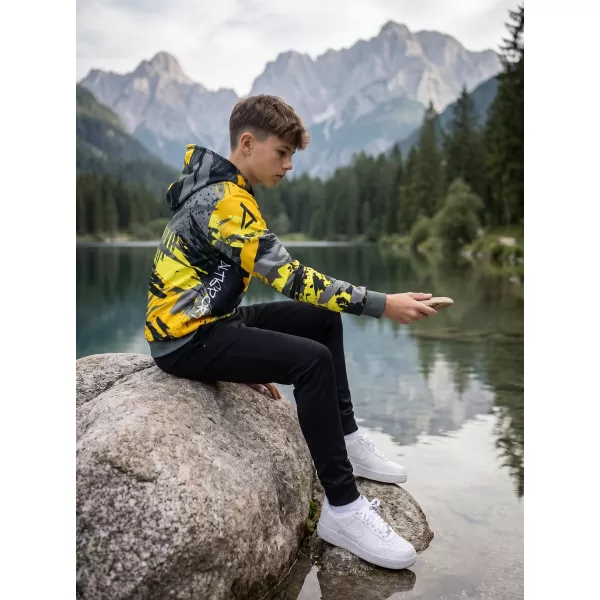  Hochwertiges Funktions-Sweatshirt für Kinder ALTISPORT VOJ/ALK014MI01 SCHWARZ UND GELB 