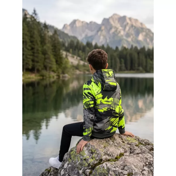  Hochwertiges Funktions-Sweatshirt für Kinder ALTISPORT VOJ/ALK014MI01 SCHWARZ/GRÜN 