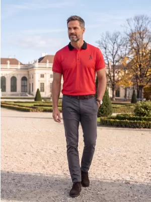 Herren-Funktions-T-Shirt mit Premium-Kragen ALTISPORT VOJ/ALM000TR05 ROT
