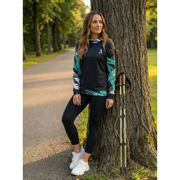  Hochwertiges Funktions-Sweatshirt für Damen ALTISPORT VOJ/ALW039MI01 SCHWARZ/TÜRKIS 