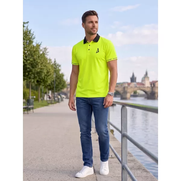  Herren-Funktions-T-Shirt mit Premium-Kragen ALTISPORT VOJ/ALM000TR05 NEONGELB 