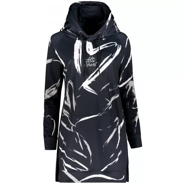  Funktionelles erweitertes Damen-Sweatshirt Premium ALTISPORT VOJ/ALW049MI03 SCHWARZ UND WEIß 