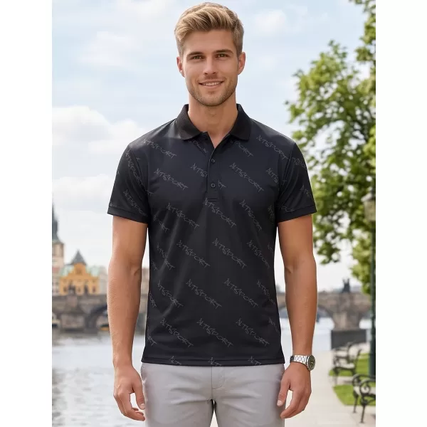  Herren-Funktions-T-Shirt mit Premium-Kragen ALTISPORT VOJ/ALM050TR05 SCHWARZ 