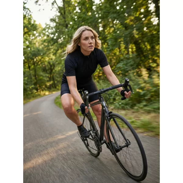  Damen-Radtrikot ALTISPORT NoPrint NP/ALW115NJ SCHWARZ 