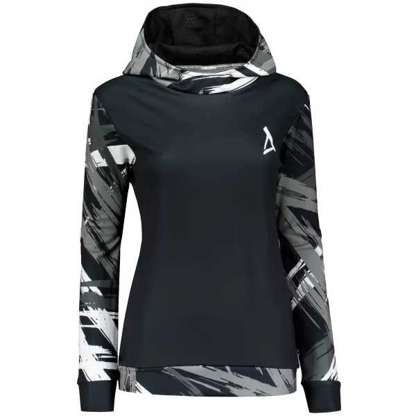  Hochwertiges Funktions-Sweatshirt für Damen ALTISPORT VOJ/ALW039MI01 SCHWARZ/WEIß 