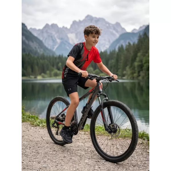  Hochwertiges Funktions-T-Shirt für Kinder ALTISPORT VOJ/ALK006TR01 SCHWARZ/ROT 