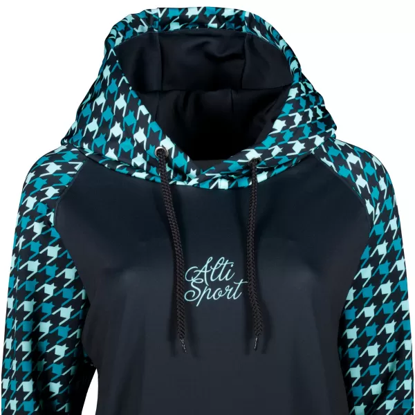  Funktionelles erweitertes Damen-Sweatshirt Premium ALTISPORT VOJ/ALW048MI03 SCHWARZ UND BLAU 
