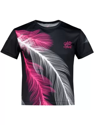 Hochwertiges Funktions-T-Shirt für Kinder ALTISPORT VOJ/ALK001TR01 SCHWARZ/ROSA