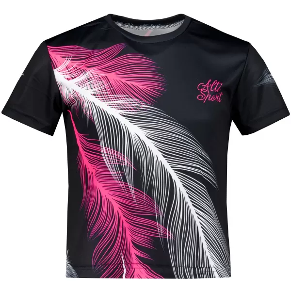  Hochwertiges Funktions-T-Shirt für Kinder ALTISPORT VOJ/ALK001TR01 SCHWARZ/ROSA 