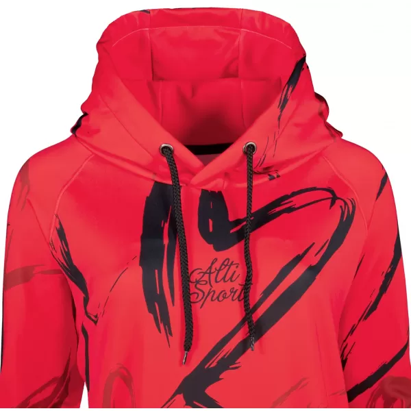  Funktionelles erweitertes Damen-Sweatshirt Premium ALTISPORT VOJ/ALW049MI03 ROT UND SCHWARZ 