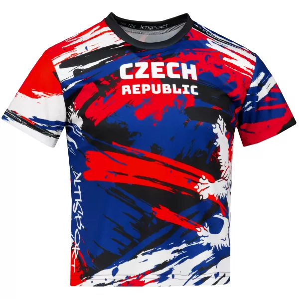  Funktionaler t -Shirt -Prämie von Kindern ALTISPORT VOJ/ALK036TR01 ROT MIT EINEM MUSTER 