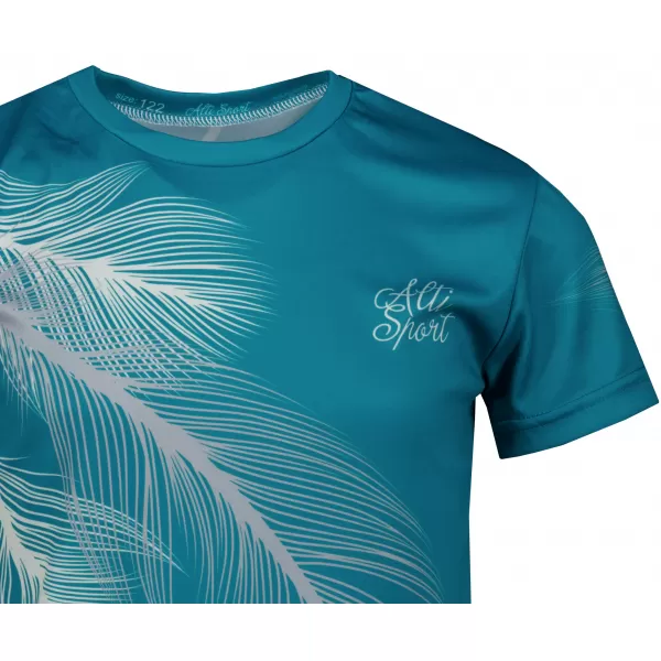  Hochwertiges Funktions-T-Shirt für Kinder ALTISPORT VOJ/ALK001TR01 SMARAGD/GRAU 