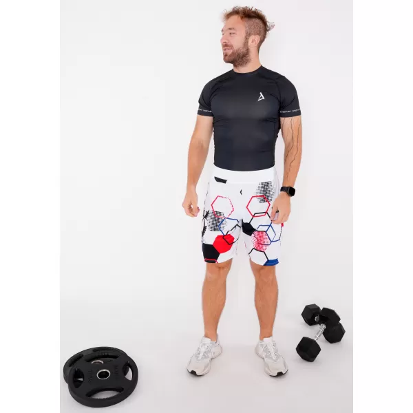  Herren Premium Funktionsshorts ohne Taschen ALTISPORT VOJ/ALM036KRA02 HEXA WEIß 