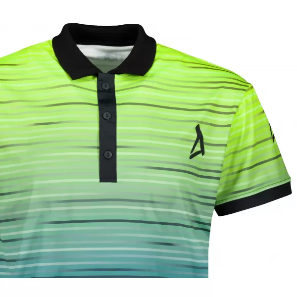  Herren-Funktions-T-Shirt mit Premium-Kragen ALTISPORT VOJ/ALM031TR05 NEONGELB/PETROLEUM 
