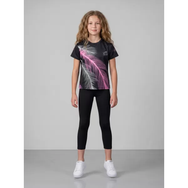 Hochwertiges Funktions-T-Shirt für Kinder ALTISPORT VOJ/ALK001TR01 SCHWARZ/HELLROSA 