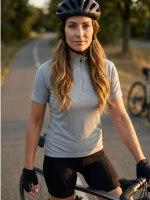 Damen-Radtrikot ALTISPORT NoPrint NP/ALW115NJ SILBER