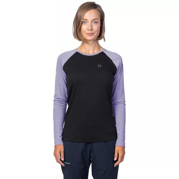  Damen-T-Shirt mit langen Ärmeln HANNAH LESLIE L/S ANTHRAZIT/GLYZINIE 