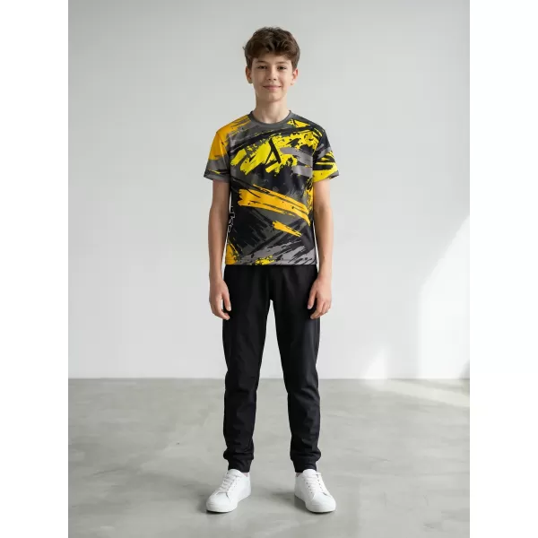  Hochwertiges Funktions-T-Shirt für Kinder ALTISPORT VOJ/ALK014TR01 SCHWARZ UND GELB 