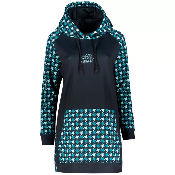  Funktionelles erweitertes Damen-Sweatshirt Premium ALTISPORT VOJ/ALW048MI03 SCHWARZ UND BLAU 