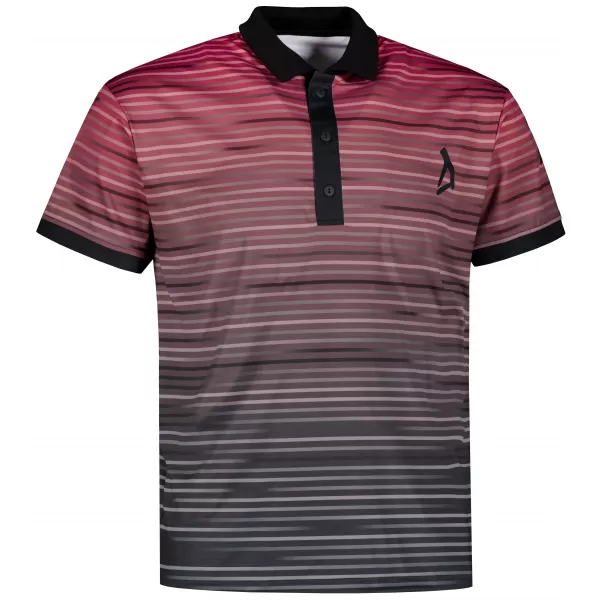  Herren-Funktions-T-Shirt mit Premium-Kragen ALTISPORT VOJ/ALM031TR05 SCHWARZ/BURGUND 