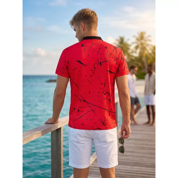  Herren-Funktions-T-Shirt mit Premium-Kragen ALTISPORT VOJ/ALM034TR05 ROT 