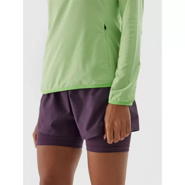  Damen-Shorts 4F WAW24TFSHF0758 DUNKELVIOLETT 